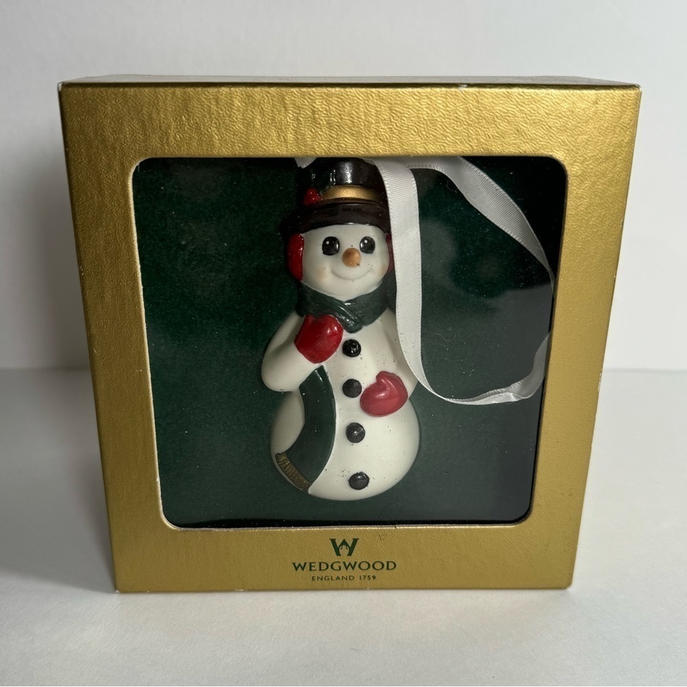 Wedgwood Snowman Christmas Tree Ornament in box